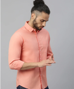 Men's Cotton Solid Slim Fit Casual Shirt