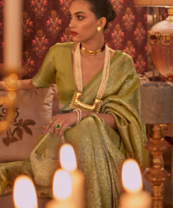 Fern Green Kanjivaram Saree