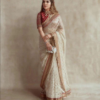 Bridal Wear Organza Sequence Embroidered Work Wedding Saree