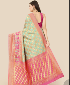 Women's Self Design Multi Colored Saree With Blouse