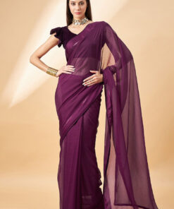 all about you Pure Chiffon Saree by Myntra