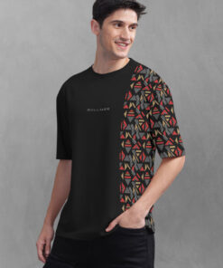 BULLMER Trendy Printed Oversized Round Neck T-shirt for men