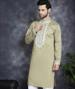 JOMPERS Men Embroidered Regular Fit Long Kurta