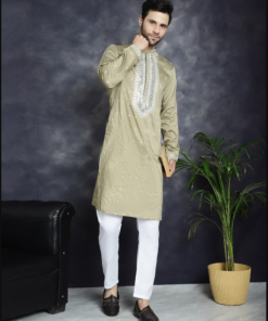 JOMPERS Men Embroidered Regular Fit Long Kurta