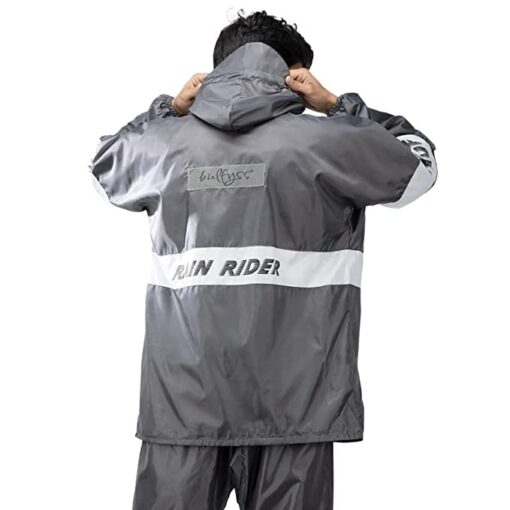 Waterproof Polyester Reversible Double Layer Rain Coat For Men