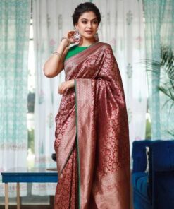 Floral Pattern Kanjivaram Soft Silk Saree