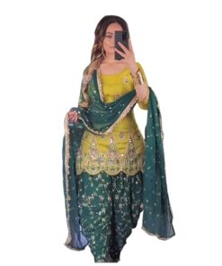 Women's Georgette Stitched Dhoti Suit