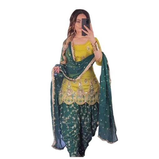 Women's Georgette Stitched Dhoti Suit