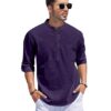 Bellstone Men Solid Cotton Blend Straight Kurta Shirt