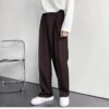 Korean Baggy Loose Fit Pants in Burgundy