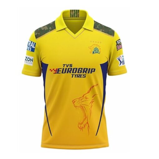 Thala Dhoni 7 Cricket Team CSK Jersey Tshir