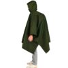 HACER Disposable Raincoat Poncho with Hood Water Resistant Rainwear Barsaati for Outdoor Travel Men Women