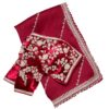 infloura Women's And Girls Organza Silk Fabric Saree With Embroidery Sequence Thread Work With Fully Work Blouse