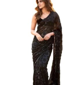 Visit the SIRIL Store SIRIL Women's Lace & Sequence Embroidery Georgette Saree with Unstitched Blouse