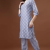 Women Cotton Blend Kurta Pant Set