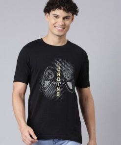 Graphic Printed Round Neck Slim Fit Cotton T-shirt