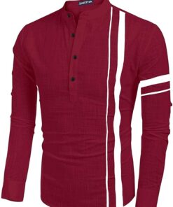 Bellstone Men's Cotton Blend Casual Kurta Shirt