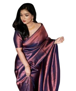 Avantika Fashion Women's Kanjivaram Soft Lichi Silk Saree With Blouse Piece