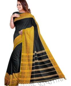 Women's Cotton Blend Begumpuri Handloom Saree Without Blouse piece