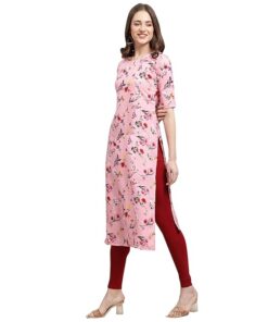 Pinkmint Women's Crepe Digital Print Straight Kurta