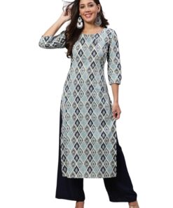 Women's Printed Crepe Straight Printed Kurti