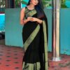 Women's Woven Elegant Kanjivaram Soft Lichi Silk Embellished Banarasi Saree With Blouse Piece