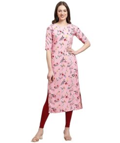 Pinkmint Women's Crepe Digital Print Straight Kurta