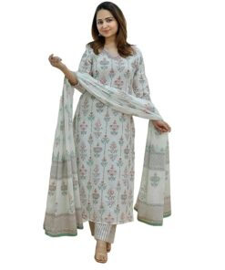 KLOSIA Women Printed Kurta and Pant Set with Dupatta