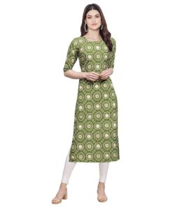 Women's Crepe Digital Print Straight Kurta