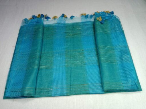 INDIA SILK PWCS LTD Women's Kota Doria Art Silk Saree With Blouse Piece