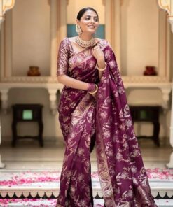 Women's Pure Banarasi Style Kanjivaram Silk Saree