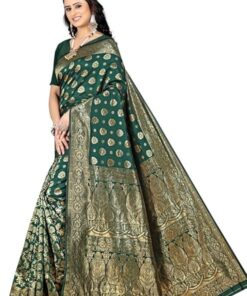 Women's Banarasi Saree Pure Kanjivaram Silk Saree Soft new ladies 2023 Design Wear Pattu Sarees Latest Party Sari collections With Blouse Piece for Wedding sadi