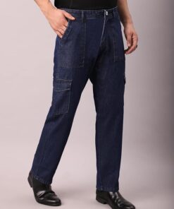 Bell-Bottom Men Cargo Jeans