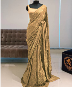 DESIGNER FULL SEQUENCE WORK ON PREMIUM GEORGETTE SAREE