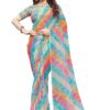 Glory Sarees Women’s Georgette Sequence Digital Print Saree With Blouse Piece