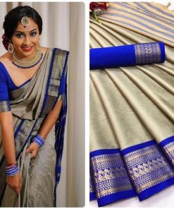 Avantika Fashion Women's Amazing Woven Pure Cotton Silk Art Silk Saree With Blouse Piece