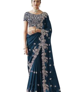 Women's Rangoli Silk Heavy Embroidred saree