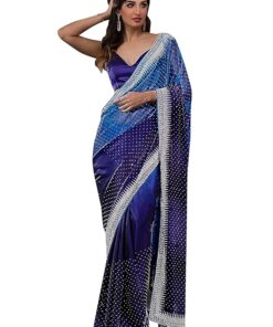 Women's Rangoli silk Beautiful Embroidery Work Saree With Silk Blouse Piece