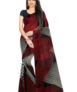 Anand Sarees Women's Georgette Saree with Blouse Piece