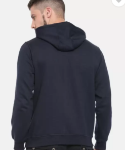 Men Full Sleeve Solid Hooded Sweatshirt