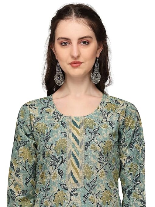 arriva fab Women Cotton Blend Straight Kurta