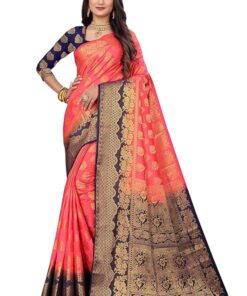 Women's Banarasi Art Silk Saree With Unstitched Blouse Piece