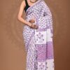 Crafts Moda Exclusive Pure Cotton Hand Block Printed Saree With Blouse