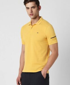 Solid Men Polo Neck T-Shirt