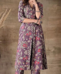 Floral Printed A-line Kurta And Trouser Set