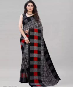 Combo of 2 Sarees (White & Grey)