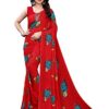 Women’s Floral Printed Georgette Saree with Blouse Piece