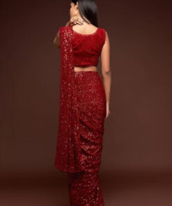 Embellished Sequinned Pure Georgette Saree