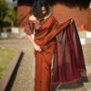 Suta Kesar and Plum Saree