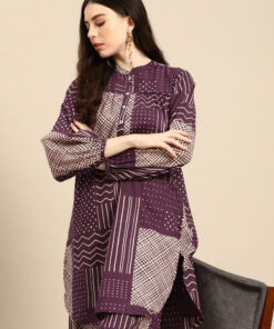 Women Printed Pure Cotton Straight Kurta with Palazzos